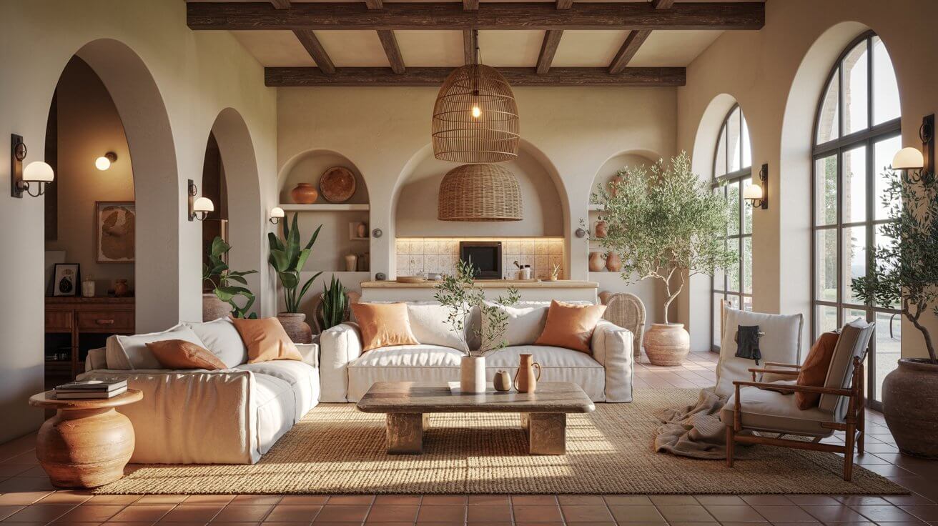 Mediterranean Styling Living Room Design