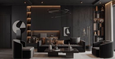 Modern Black Living Room Ideas