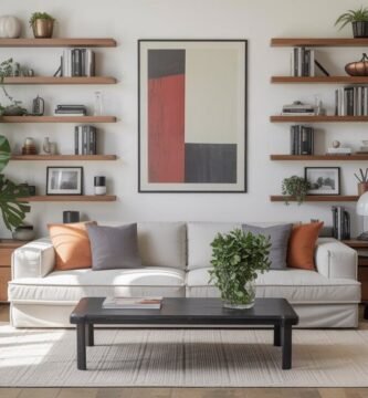 Modern Living Room Shelf Decor Ideas