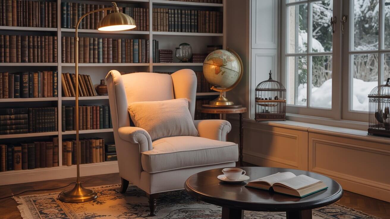 Living Room Library Ideas
