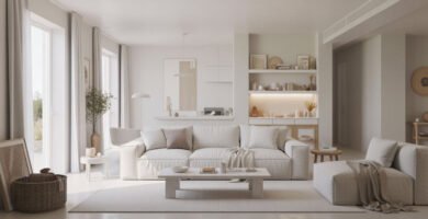 Minimalistic Living Room White Interiors