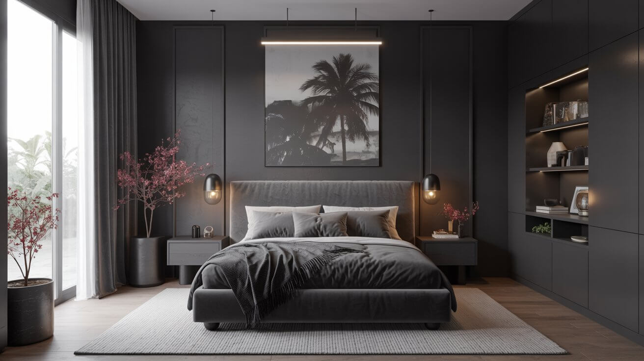 Modern Black Bedroom Aesthetic Ideas