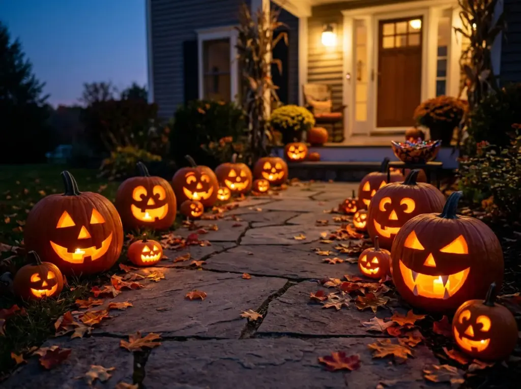Glowing Jack-o’-Lantern Path