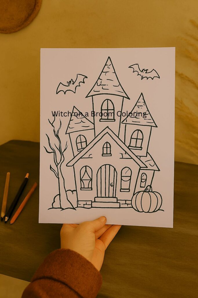 Haunted House Coloring