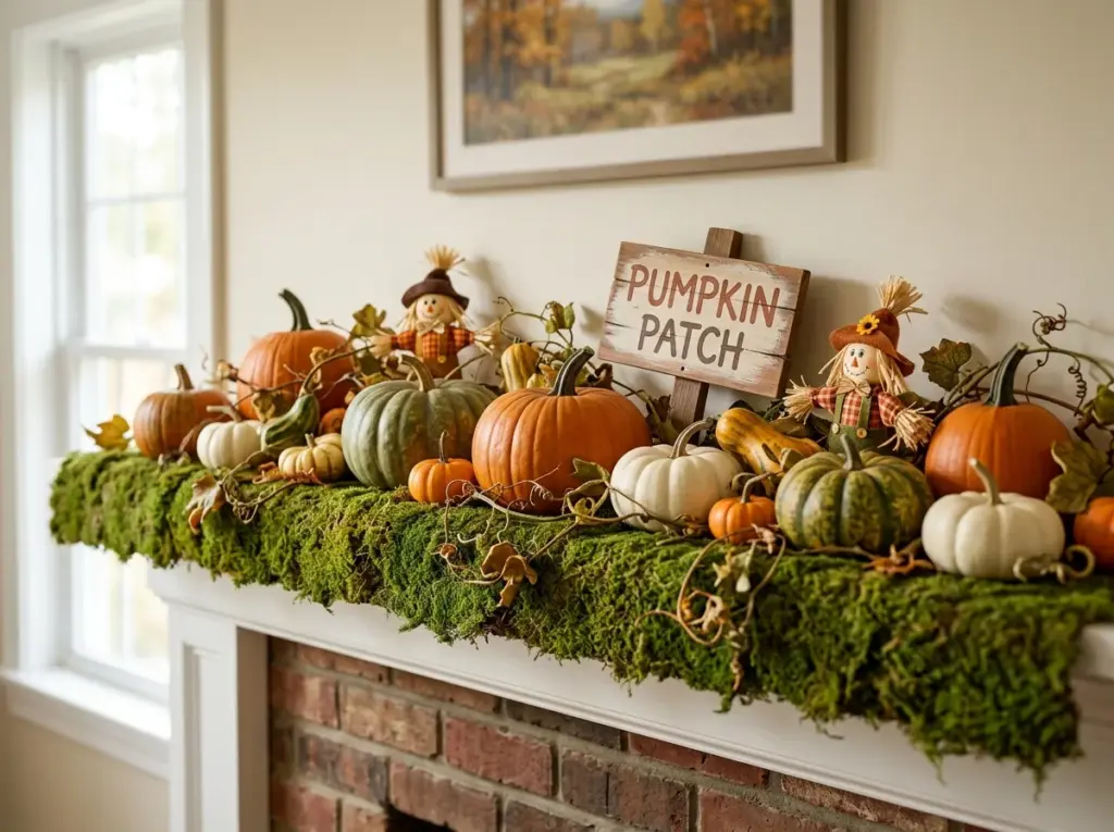 Pumpkin Patch Mantel