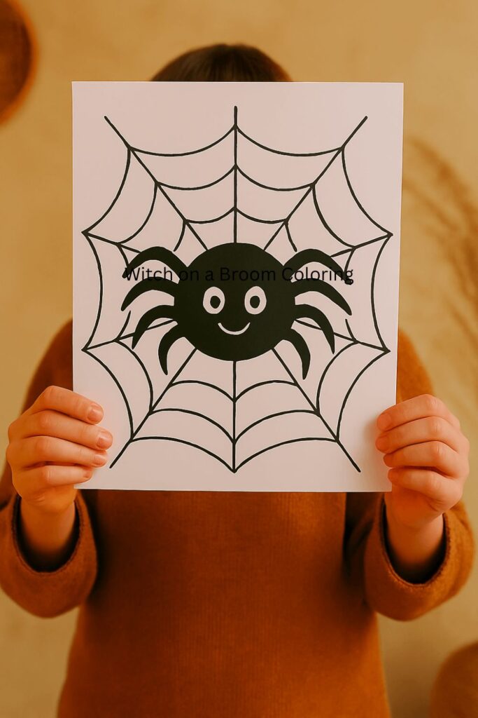 Spooky Spider Coloring