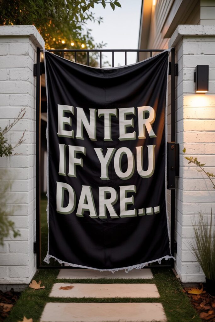 Spooky Entrance That Sets the Mood