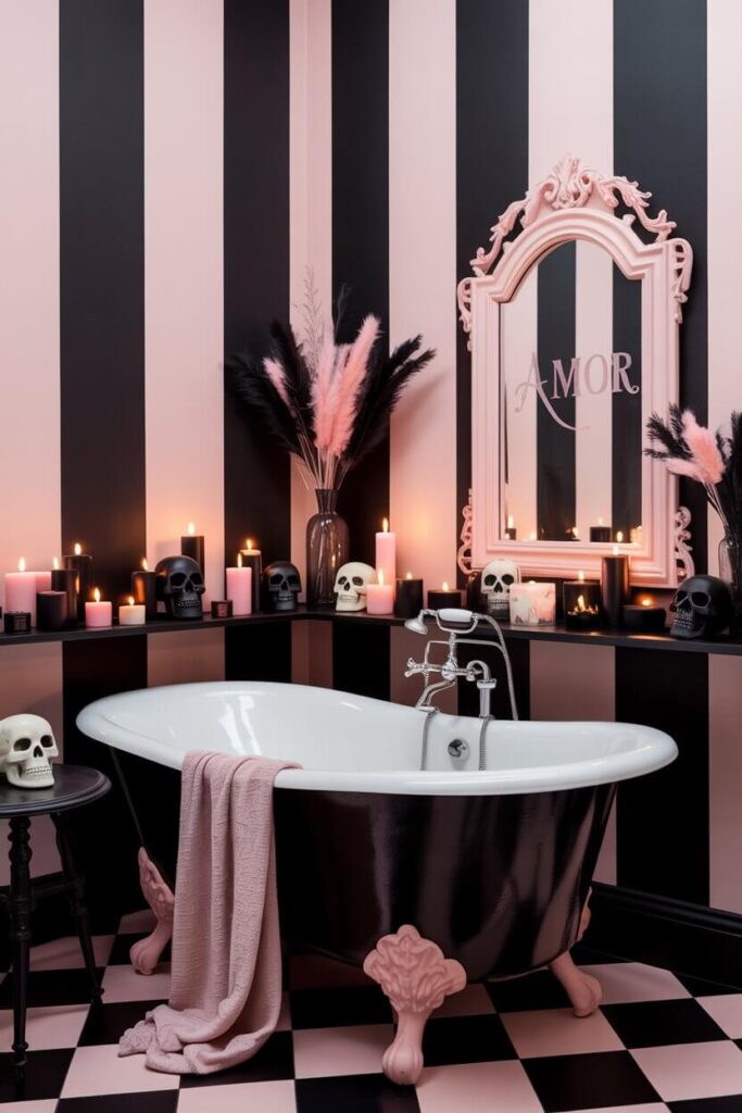 1. Paint It with Personality Pink & Black Walls