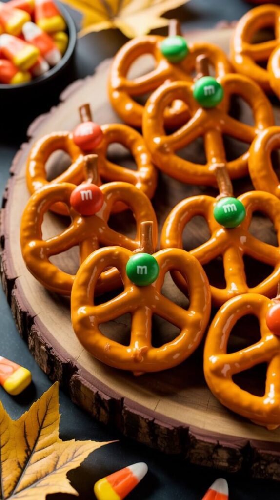 11. Pumpkin Pretzels