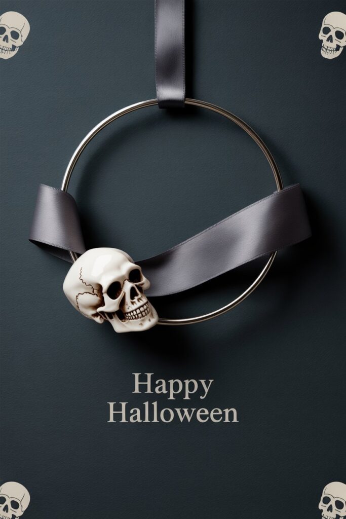 13. Minimalist Halloween Wreath