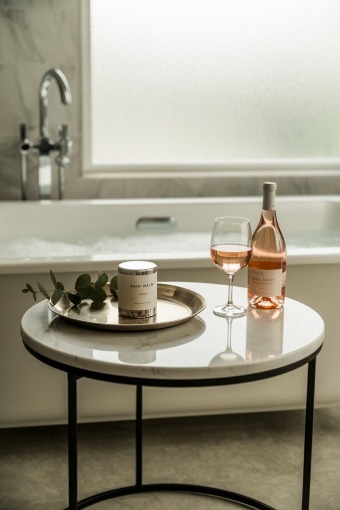 2. Armen Living Loxley White Marble Coffee Table
