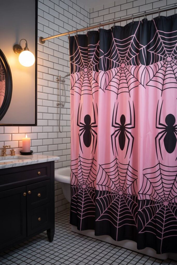 2. Creepy-Cute Shower Curtain