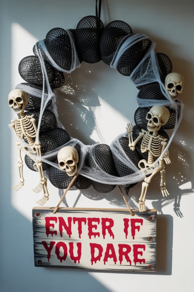 3. Skeleton Wreath ☠️