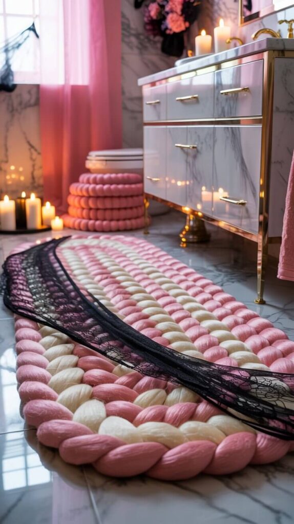 V4. Layer with a Braided Rug That’s Both Soft & Spooky