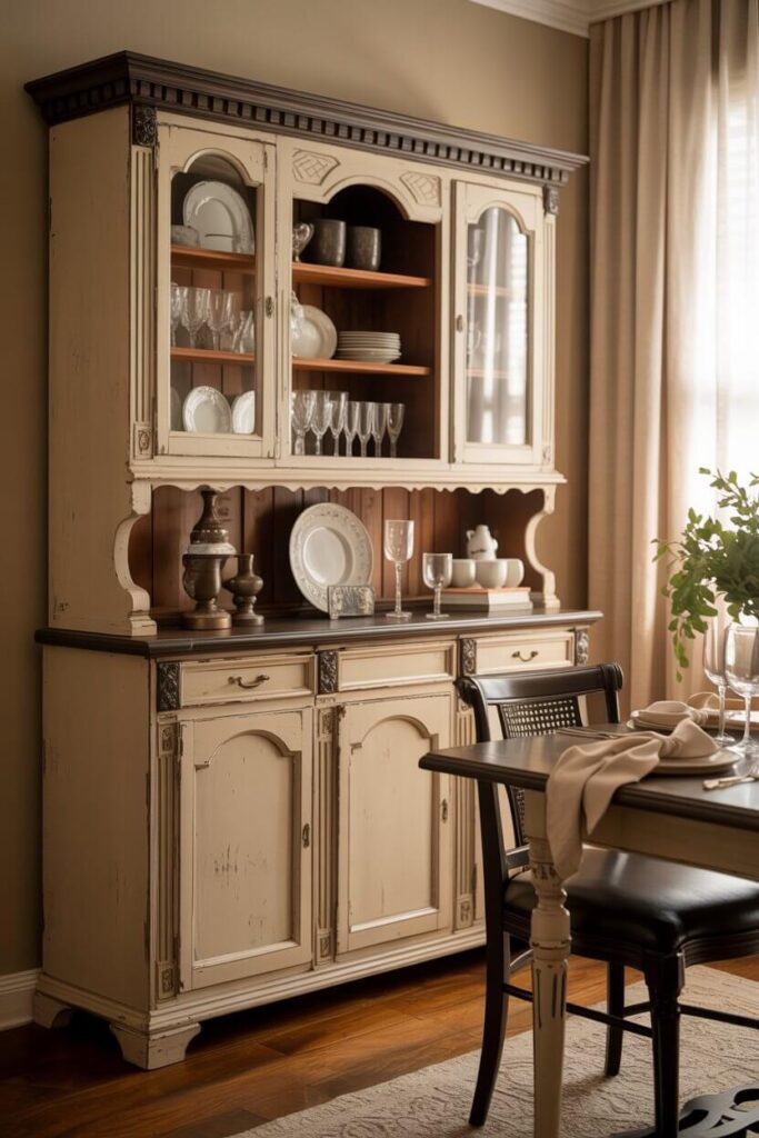 4. The Vintage Hutch (Because Nostalgia Wins)