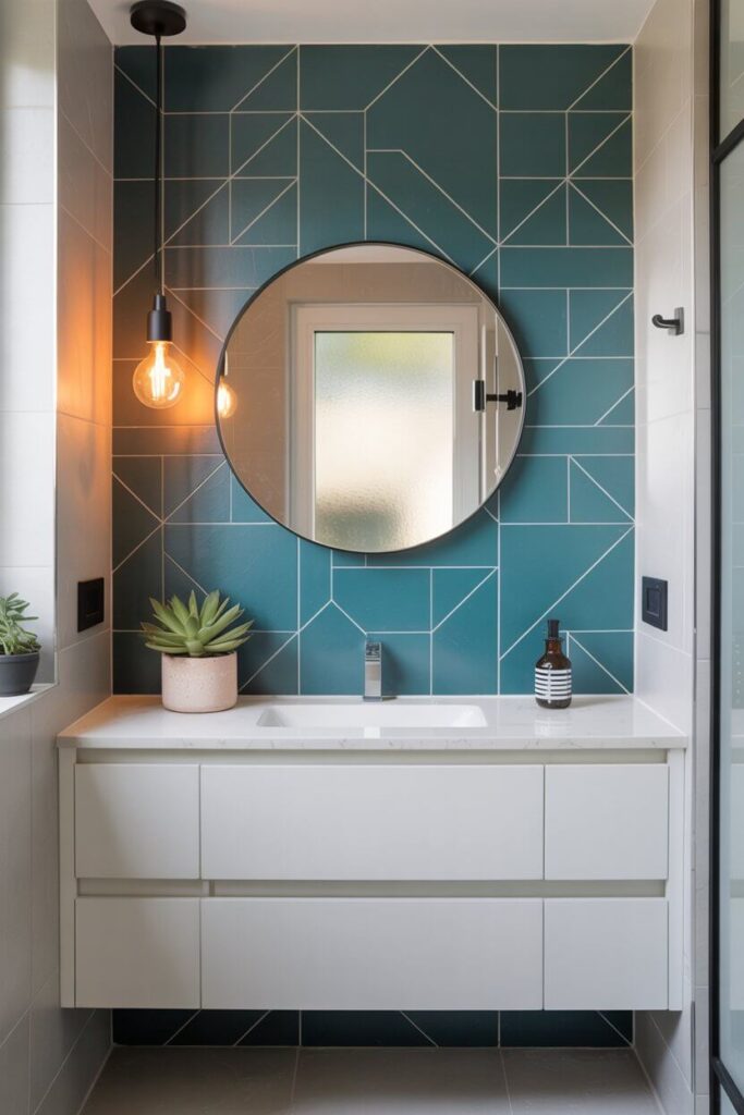 7. Patterned Peel-and-Stick Tiles