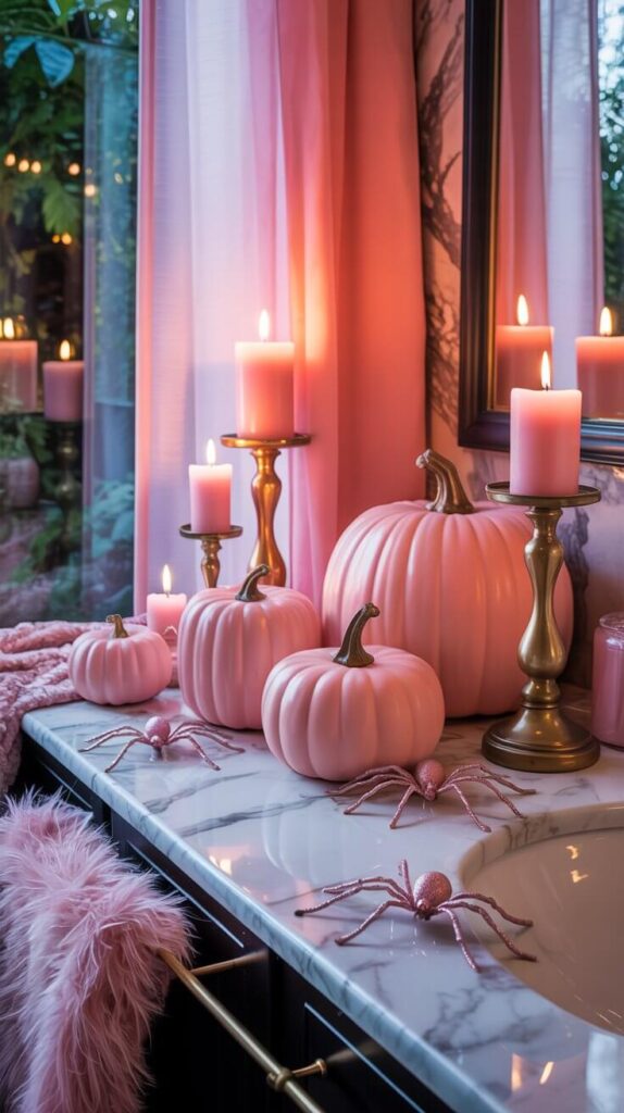 7. Pink Pumpkins and Luxe Details Everywhere