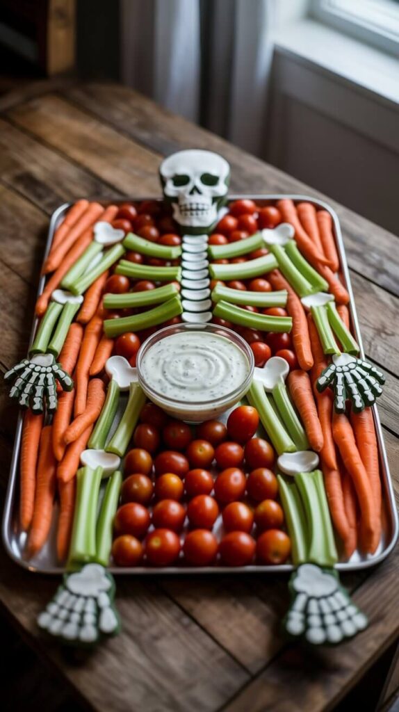 8. Skeleton Veggie Tray