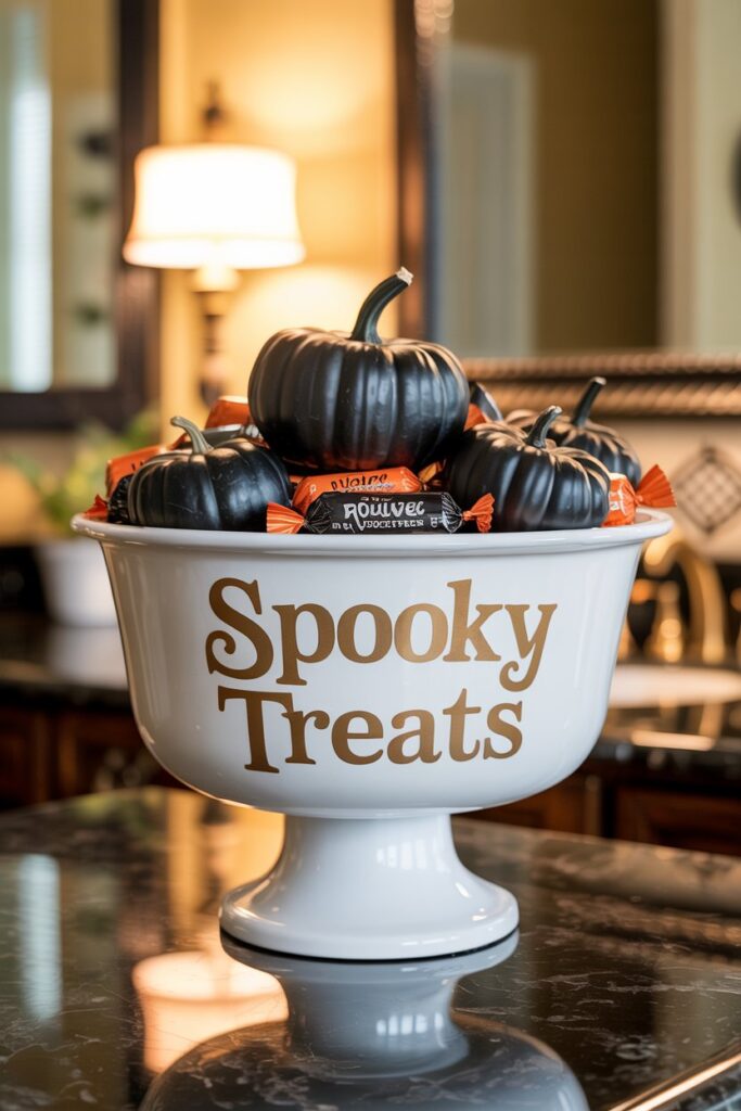 A Pedestal Bowl for Spooky Treats (or Tricks)