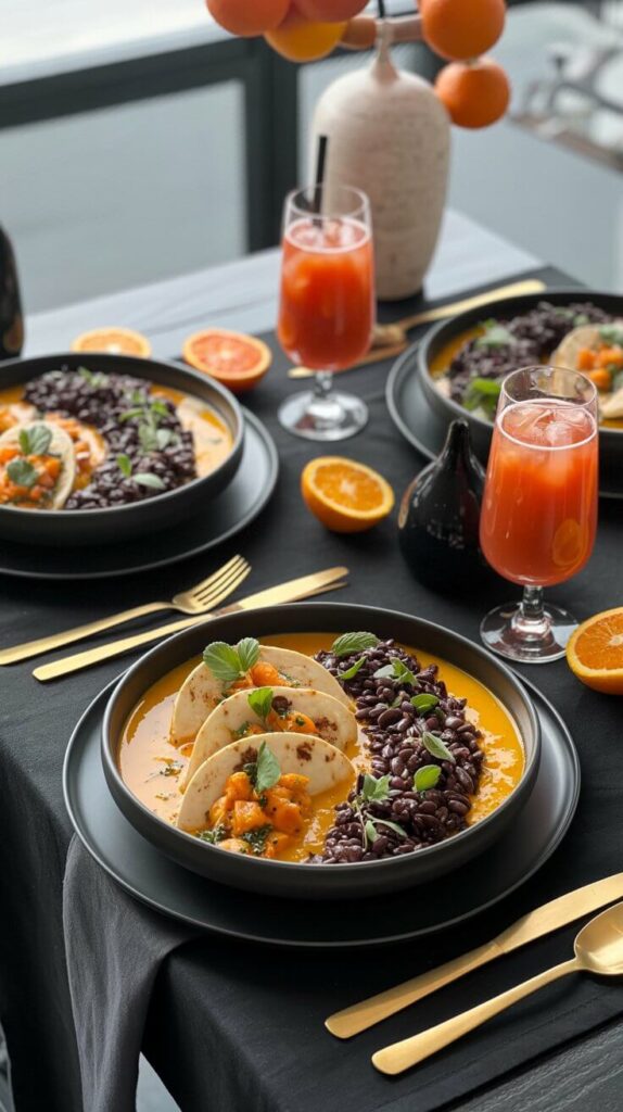 Black & Orange Dinner Party