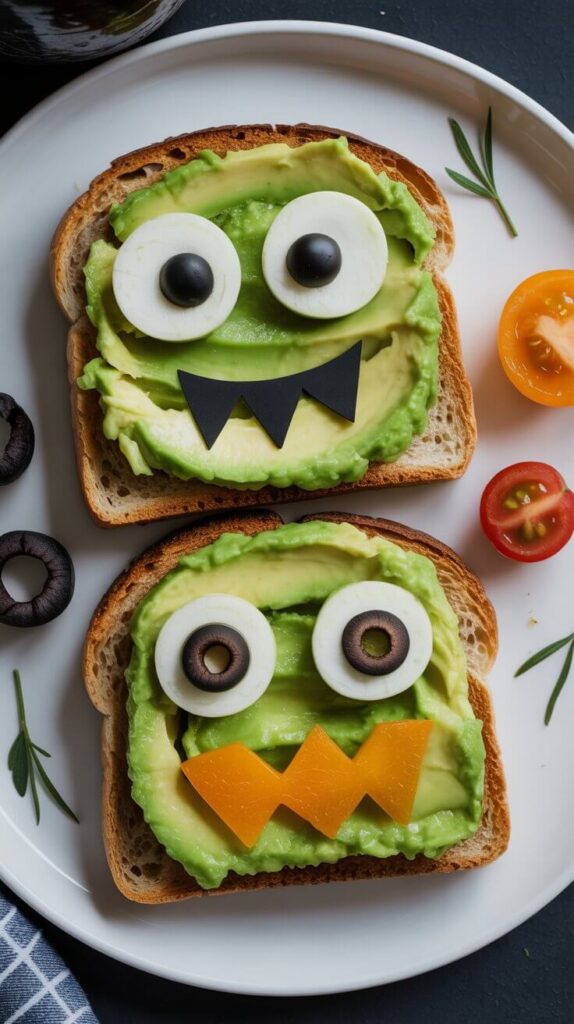 Boo-tiful Avocado Toast 👻