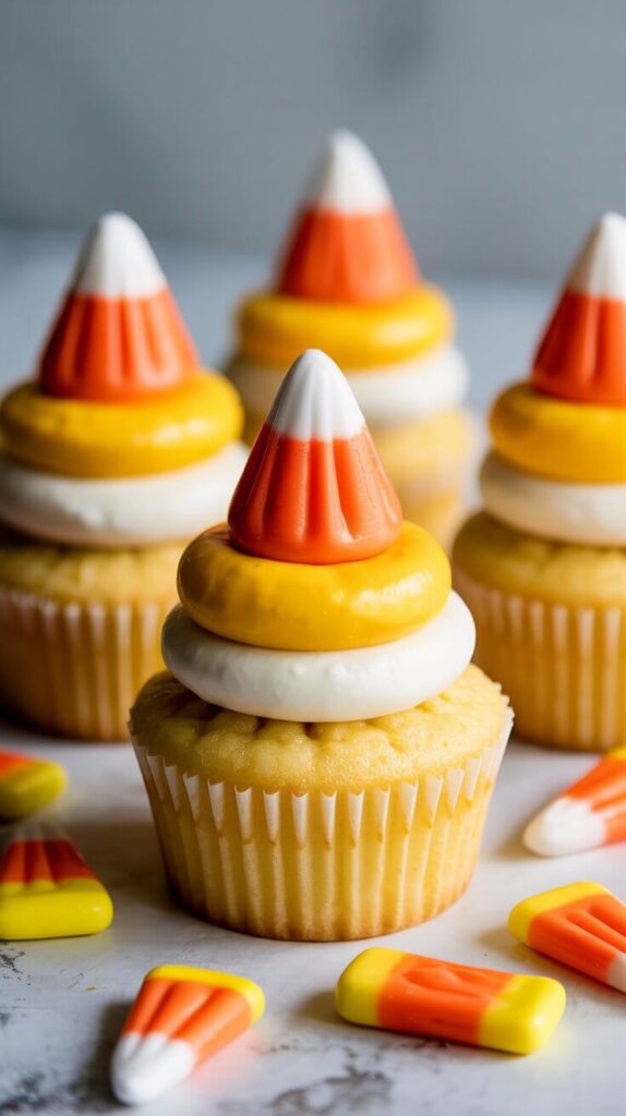 Candy Corn Cupcakes