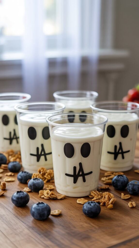 Ghostly Yogurt Cups 👻