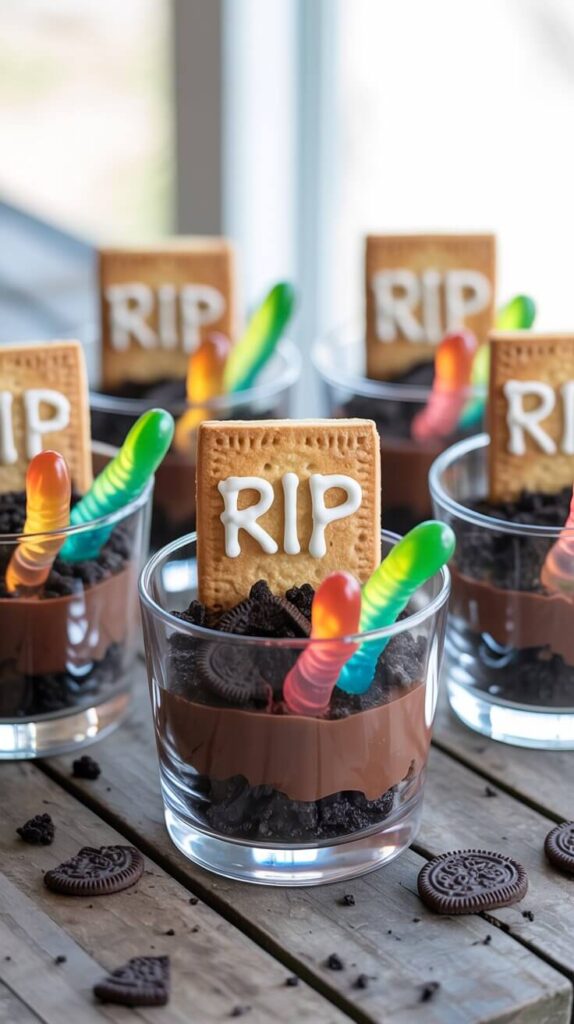 Graveyard Pudding Cups
