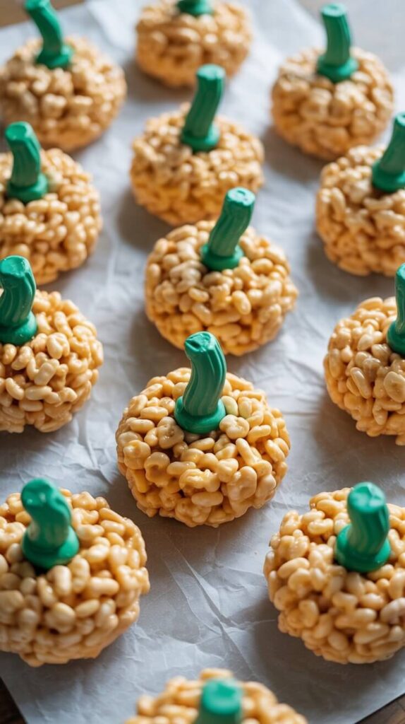 . Pumpkin Rice Krispie Treats 🎃