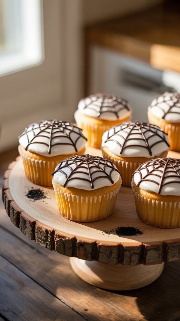 Spider Web Cupcakes