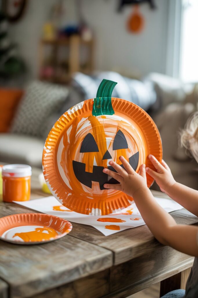 Paper Plate Pumpkins