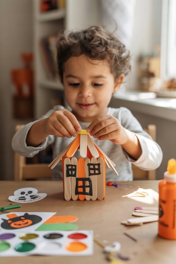 Popsicle Stick Haunted Houses