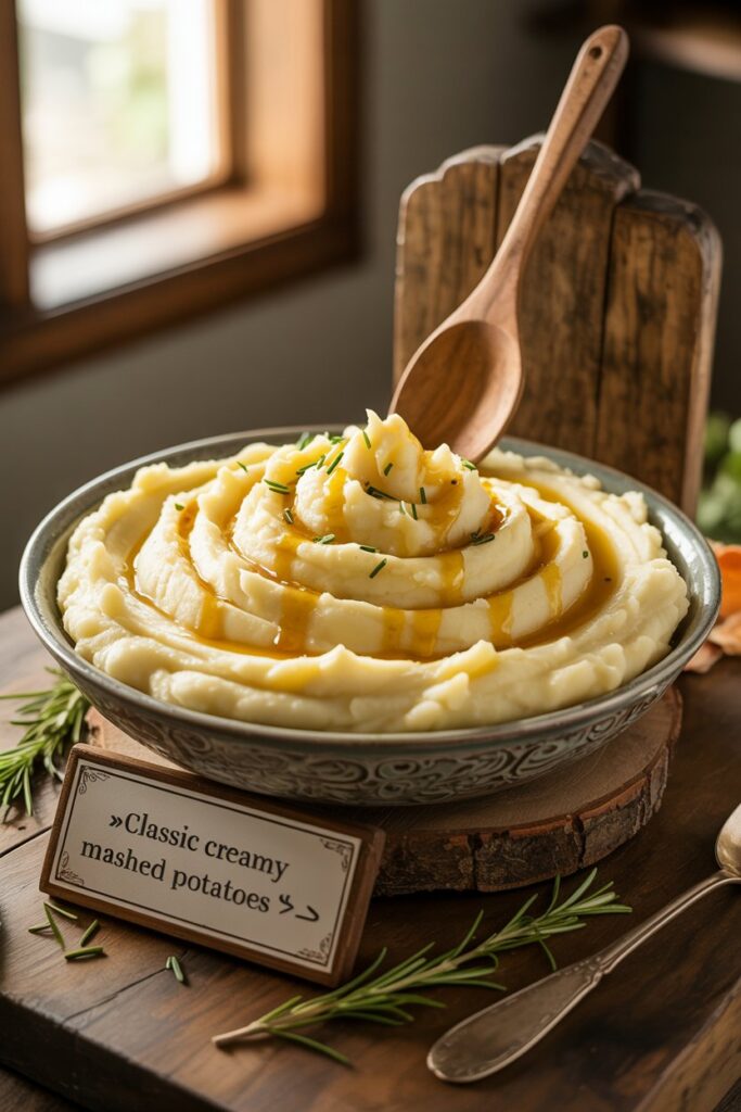 1. Classic Creamy Mashed Potatoes 🥔