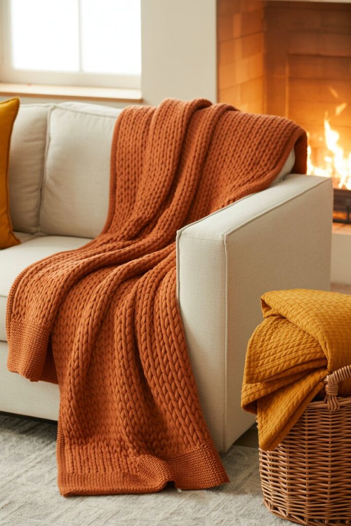 1. Layer Up With Throw Blankets