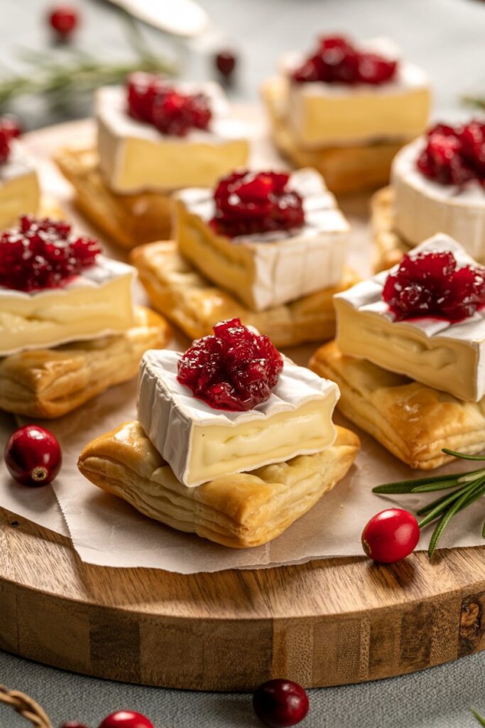 1. Mini Cranberry Brie Bites