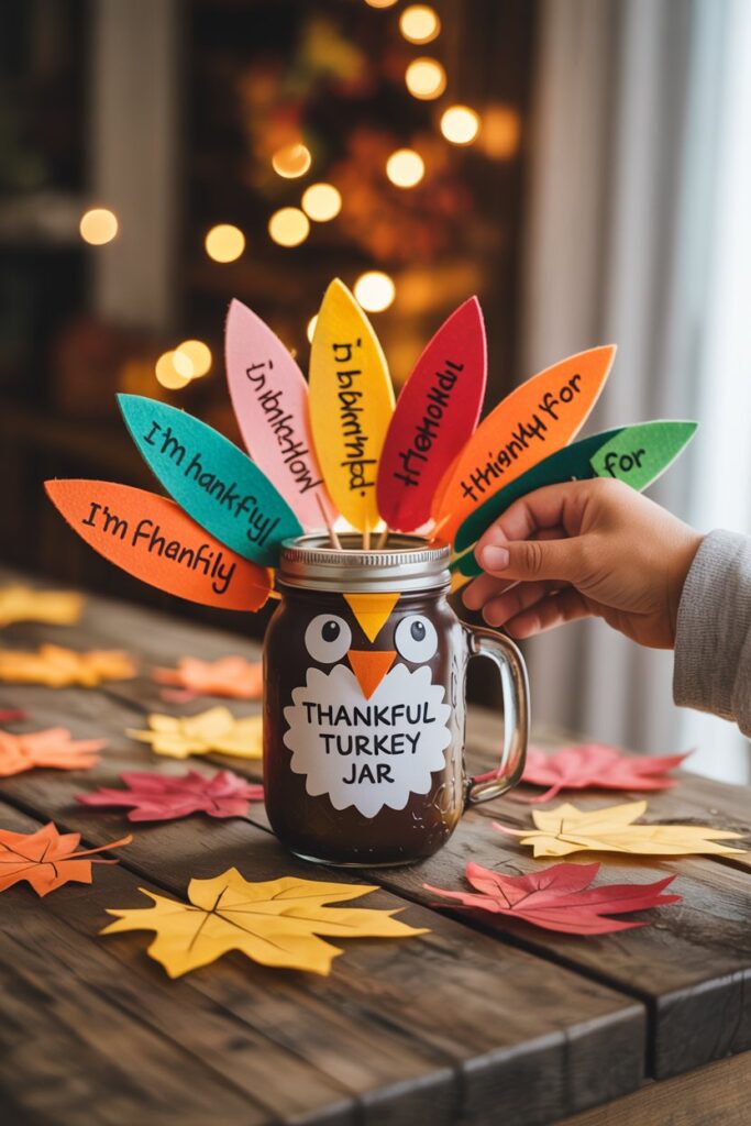 10. Thankful Turkey Jar 🫙🦃