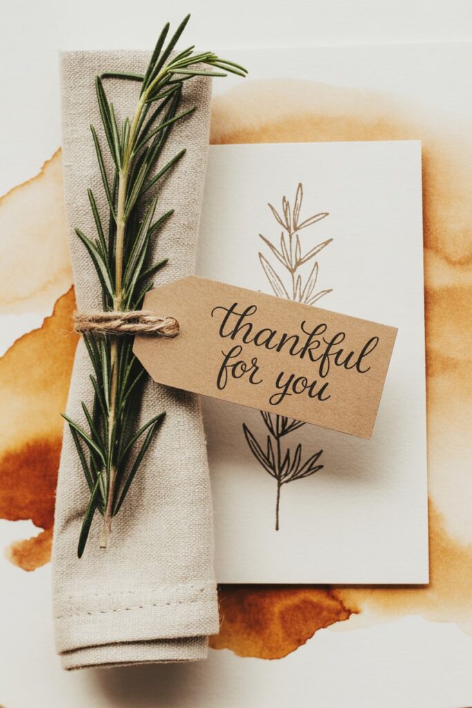 11. Herb Sprig Place Cards 🌿