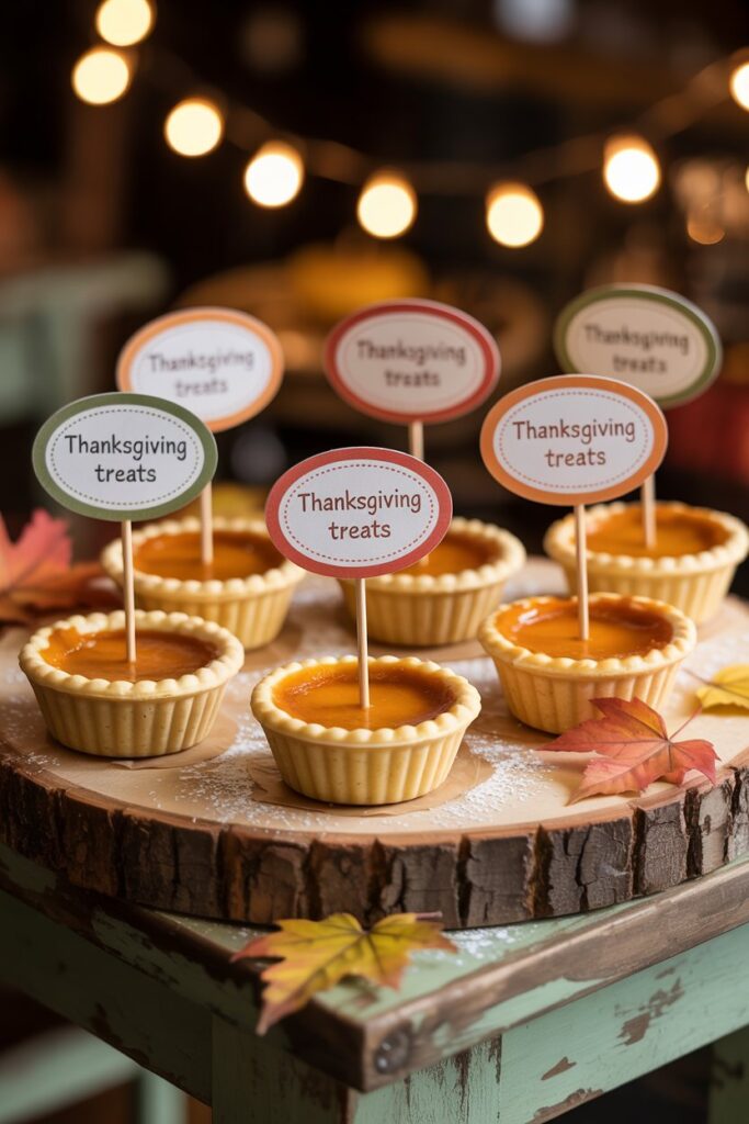 11. Mini Pumpkin Pies on a Stick