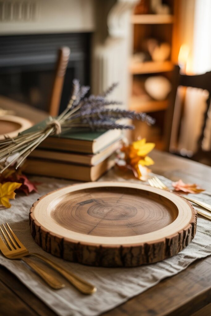 2. Add Wooden Charger Plates