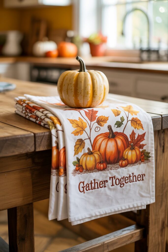 2. Cute Thanksgiving Dish Towels