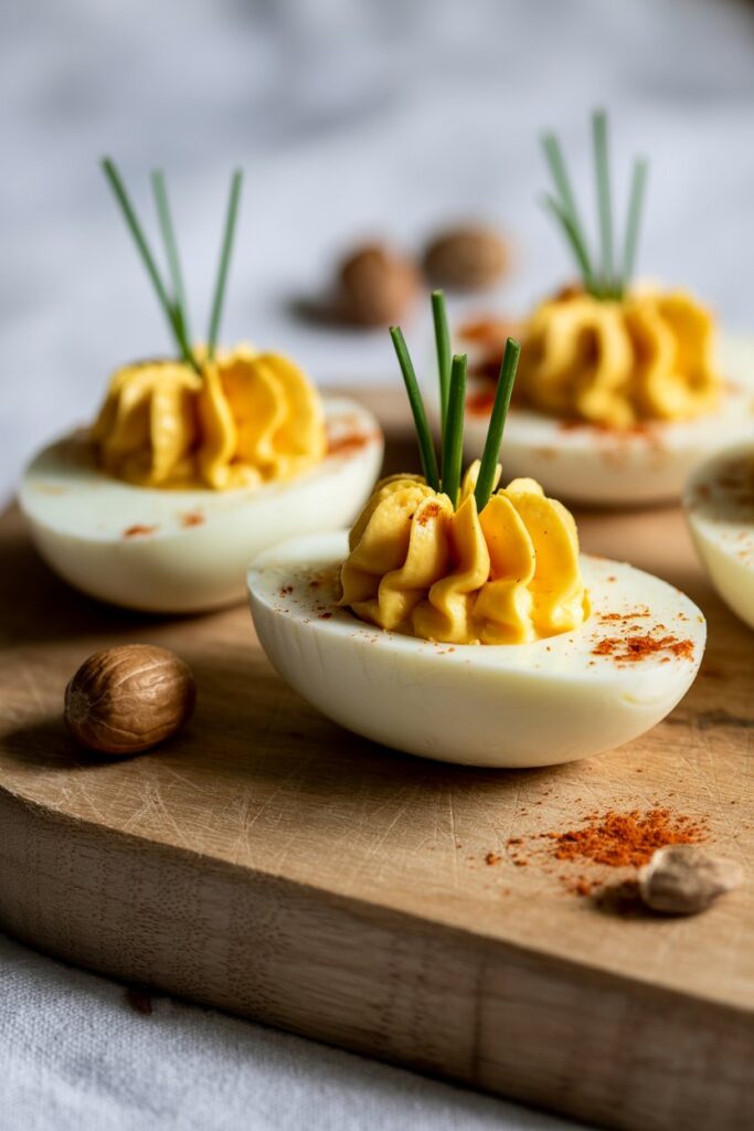 2. Pumpkin Deviled Eggs
