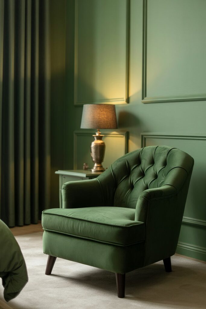 3. Go Moody with Dark Green Layers