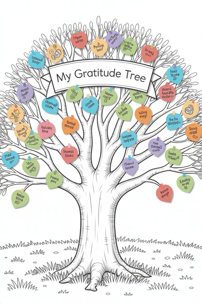 3. Gratitude Tree Printable 🌳