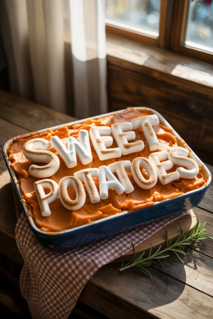 5. Sweet Potato Casserole with Marshmallows 🍠