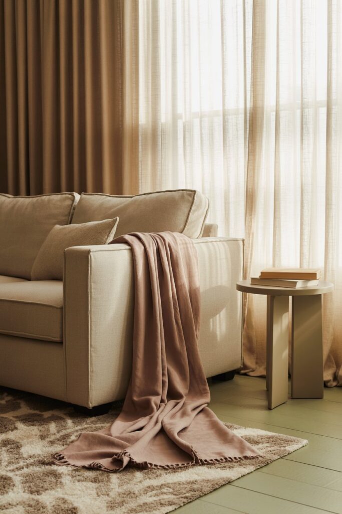 6. Cozy It Up with Beige or Taupe Textiles