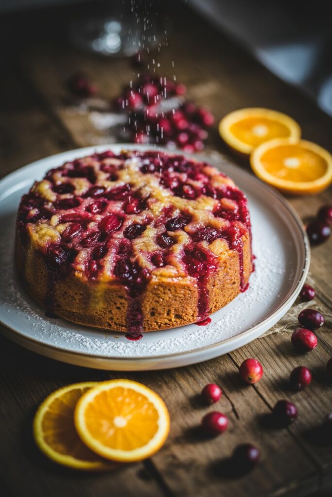 6. Cranberry Orange Upside-Down Cake