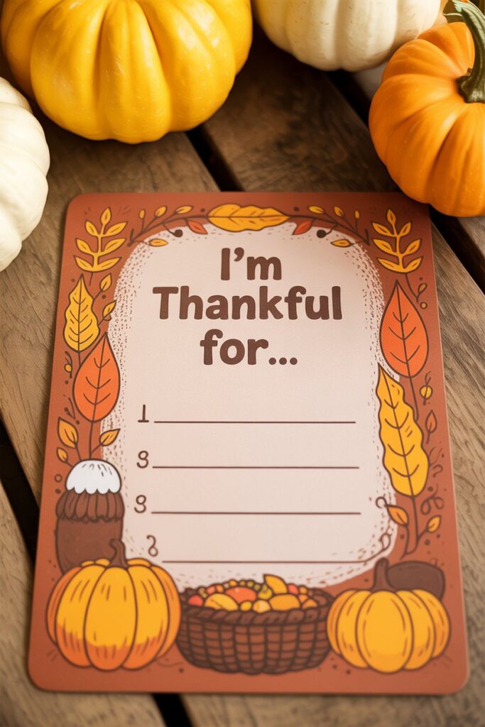 7. Thankful Placemats (Printable) 🍴