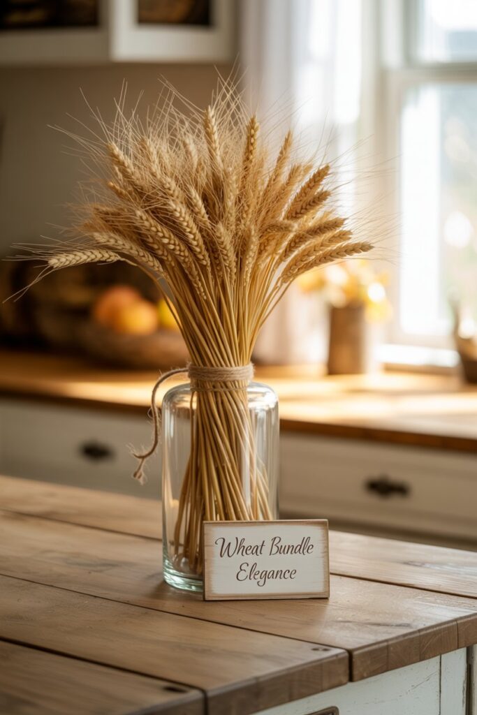 7. Wheat Bundle Elegance 🌾
