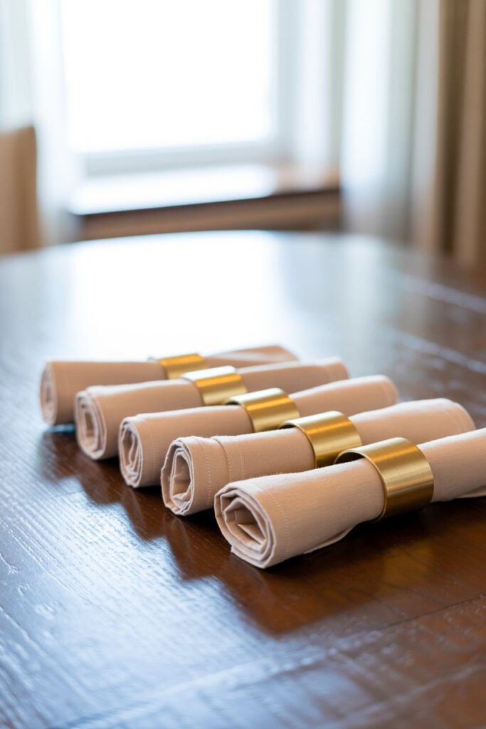 8. Cloth Napkins with Simple Rings