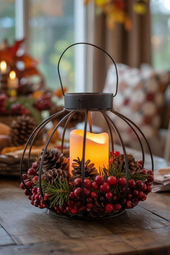 8. Lantern Glow Centerpiece 🏮